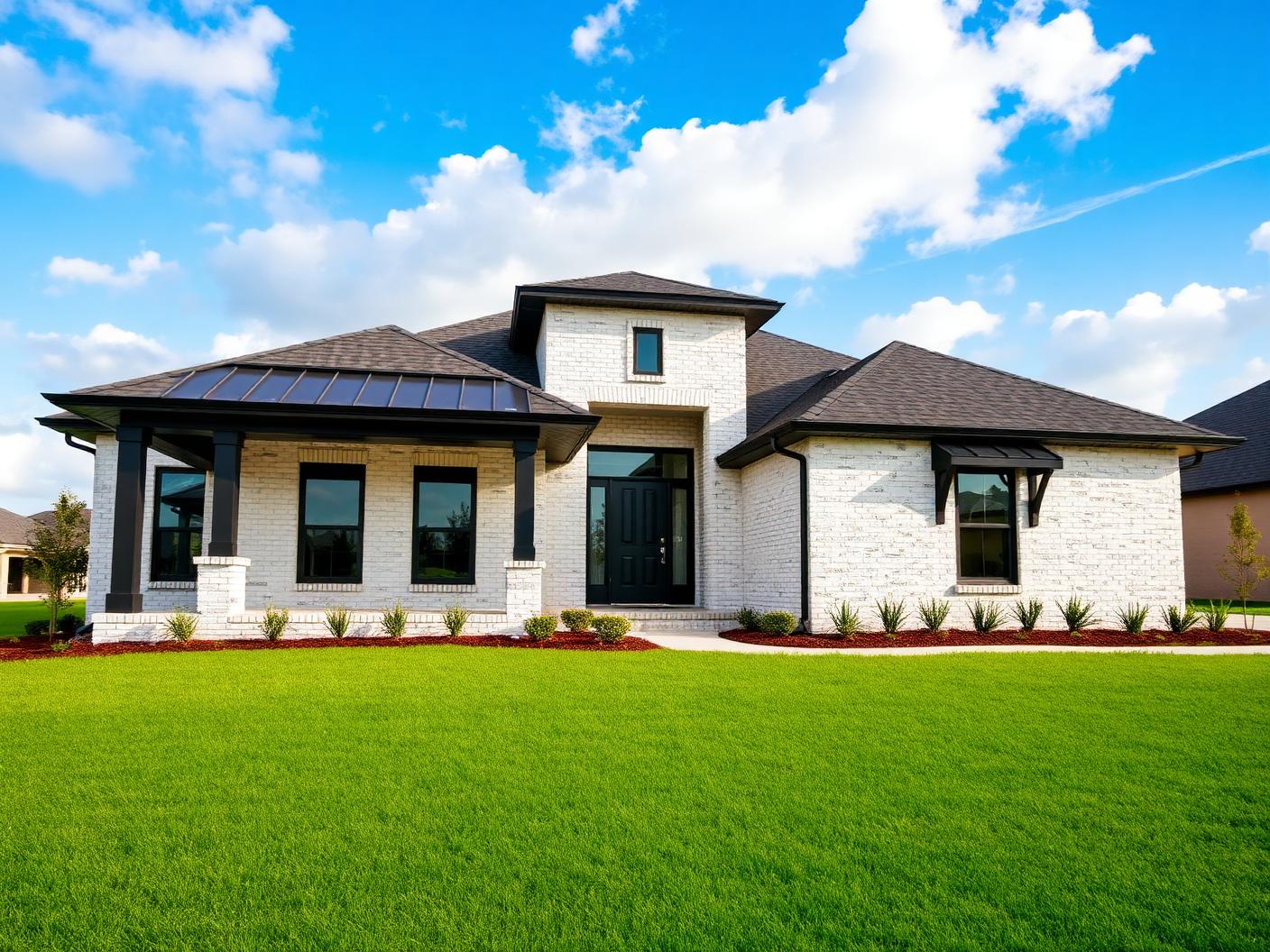 Completed custom Central Florida home at golden hour